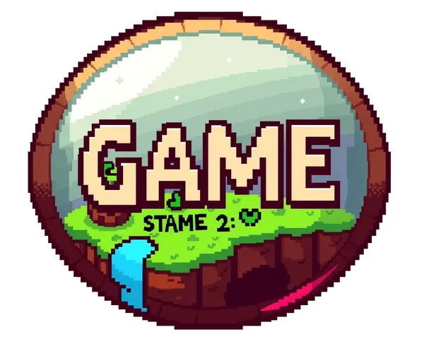 Pixel Game Button PNG Art