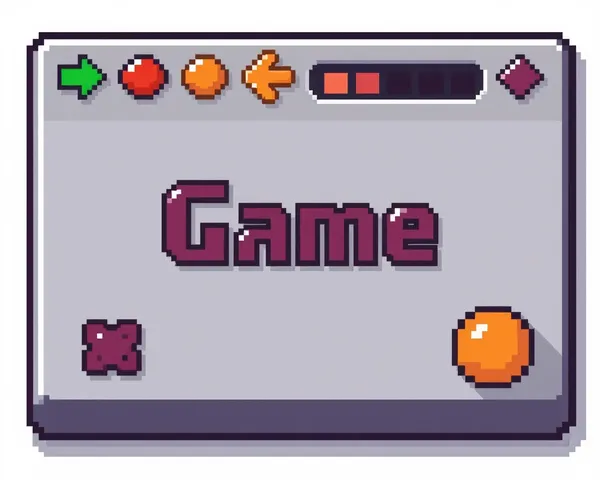 Pixel Game Button PNG Design