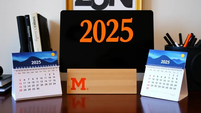 Plan Ahead with 2025 Desk Calendar