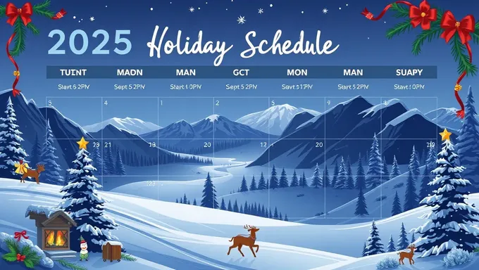 Plan Ahead: 2025 Holiday Schedule Now Available