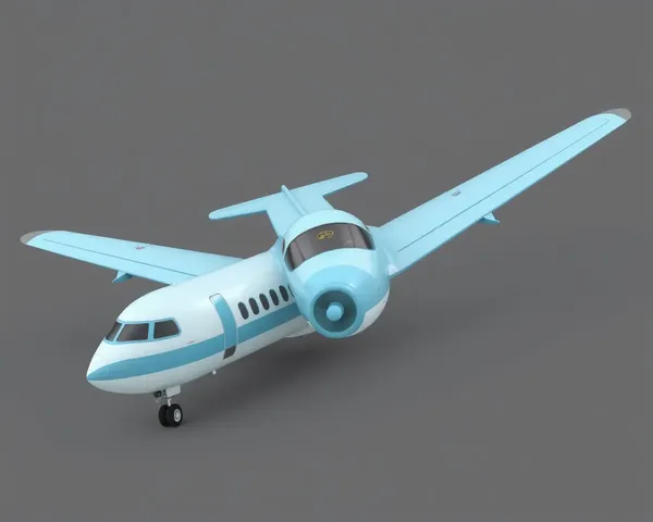 Plane 3D Front View in PNG Image