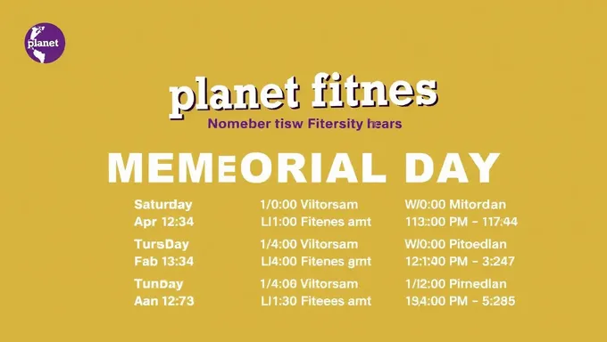 Planet Fitness Memorial Day 2025 Holiday Schedule Released