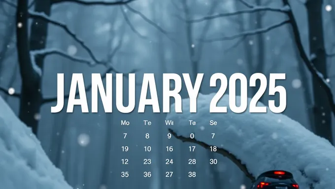 Planning Calendar for January 2025 Arrivals