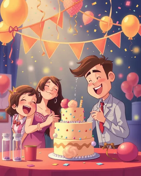 Playful Cartoon Celebration Picture for Laughter