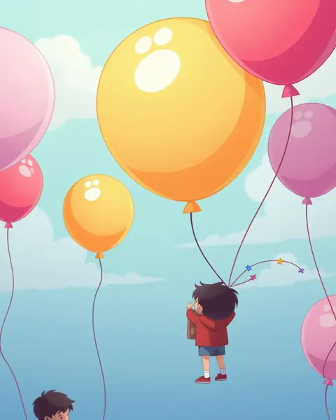 Playful Cartoon Pictures of Balloons in Fantasy