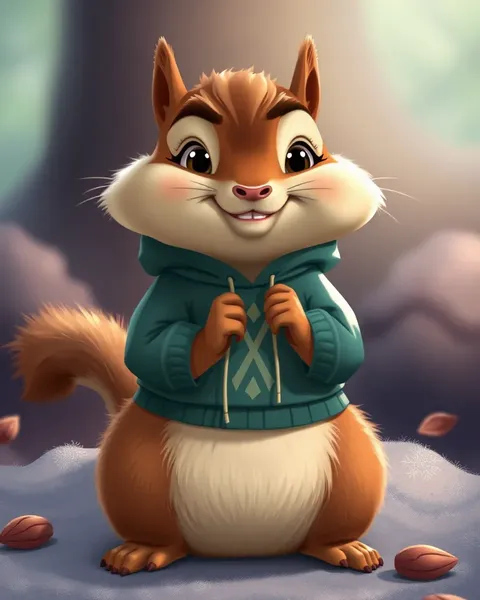 Playful Chipmunk Cartoon Images for Kids' Laughter