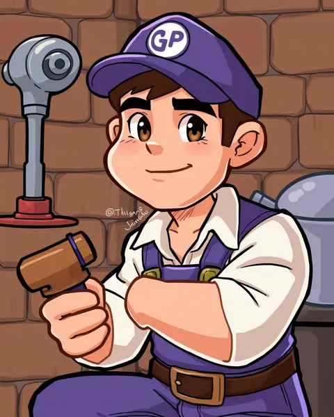 Plumber's Cartoon Images for Fixing Leaks