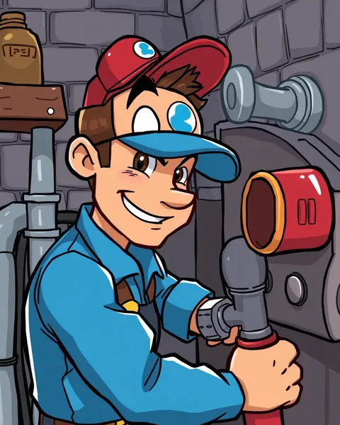 Plumber Cartoon Images for Bathroom Renovation