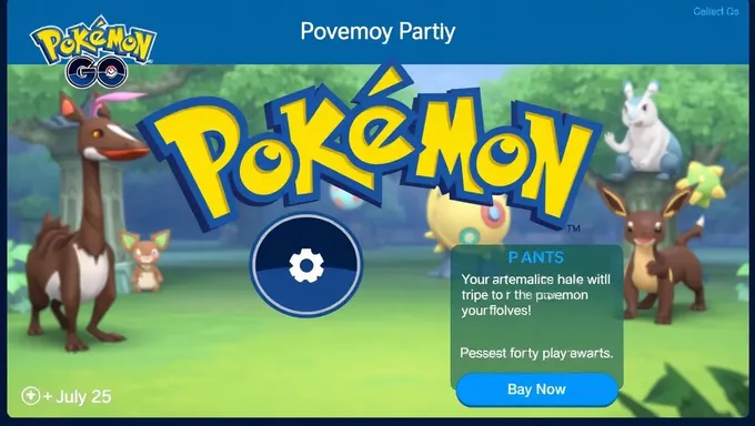 Pokémon Go Party Play Rewards on July 25th, 2025 Party