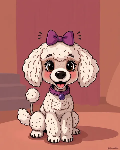 Poodle Cartoon Pictures: Cartoonish Creations of Furry Companions