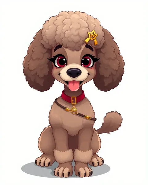 Poodle Cartoon Pictures: Colorful Cartoon Creations of Poodles