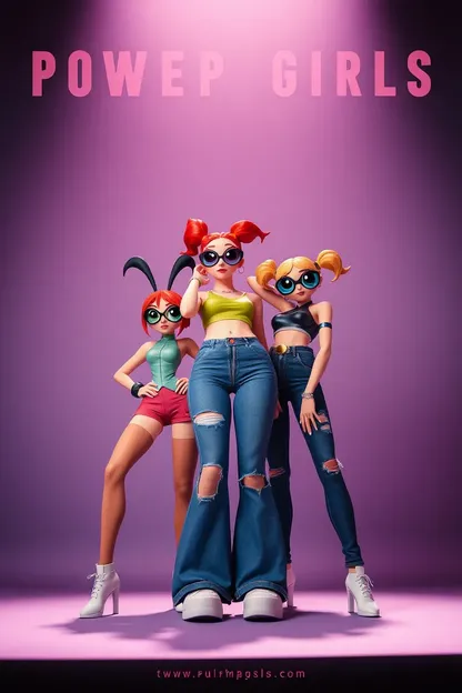 Powerpuff Girls in New Jeans Fashion Frenzy