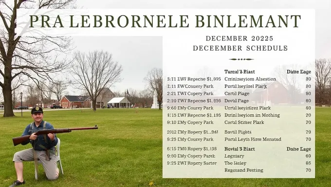 Prairie Grove Battlefield Park Reenactment Schedule for December 2025 Unveiled