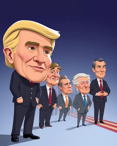 Presidents in Cartoon Images of Fun