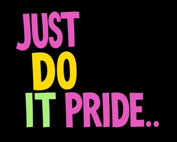 Pride Png Image with Just Do It Text