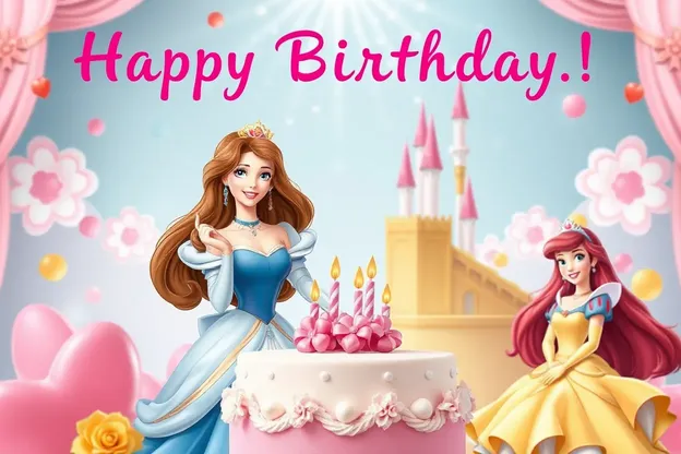 Princess Celebrates Happy Birthday with Colorful Images