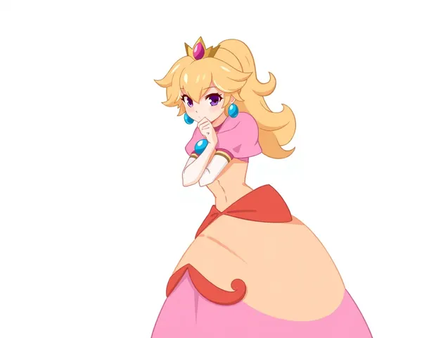 Princess Peach PNG Icon in Various Colors