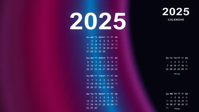 Printable 2025 Calendar with Major Holidays and Events