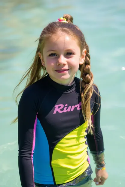 Protective Rash Guard for Girls in Water