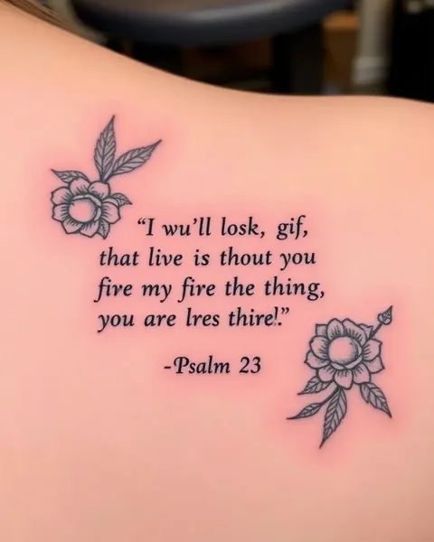 Psalm 23 Tattoo Inspiration for Spiritual Journey