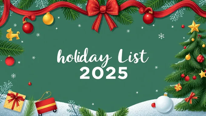 Public Holiday List for 2025 Published