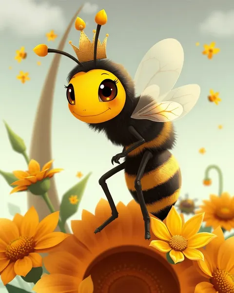 Queen Bee Cartoon Images for Design Inspiration