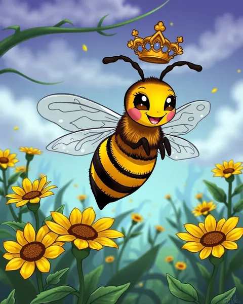 Queen Bee Cartoon Images for Kids' Fun