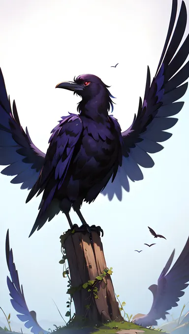 R34 Raven's Dark and Foreboding Midnight Presence