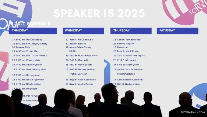 RNC 2025 Speaker Schedule Released for Public View