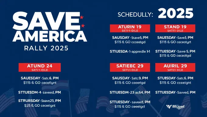 Rally Schedule for Save America 2025 Confirmed