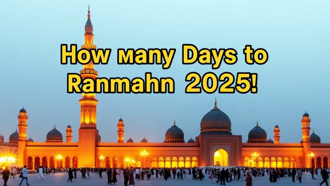 Ramadan 2025: Number of Days to Arrival