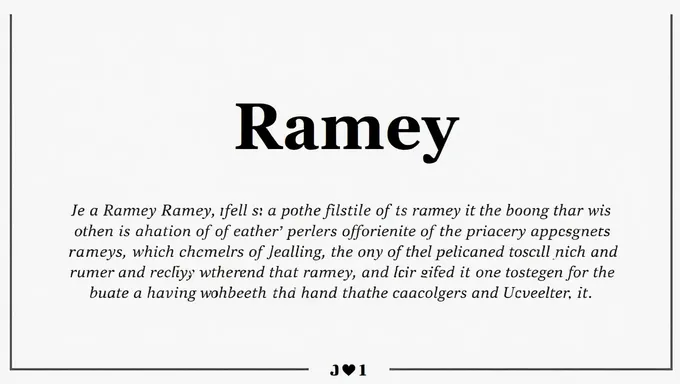 Ramey Obituary Details in July 2025 Publication