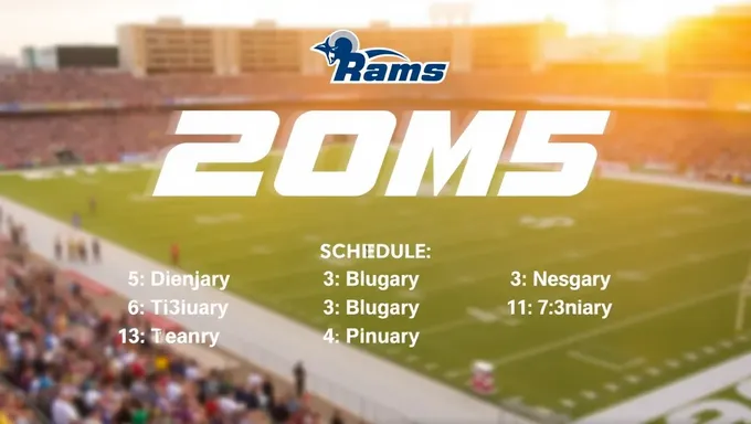 Rams 2025 Schedule Highlights Key Home Games