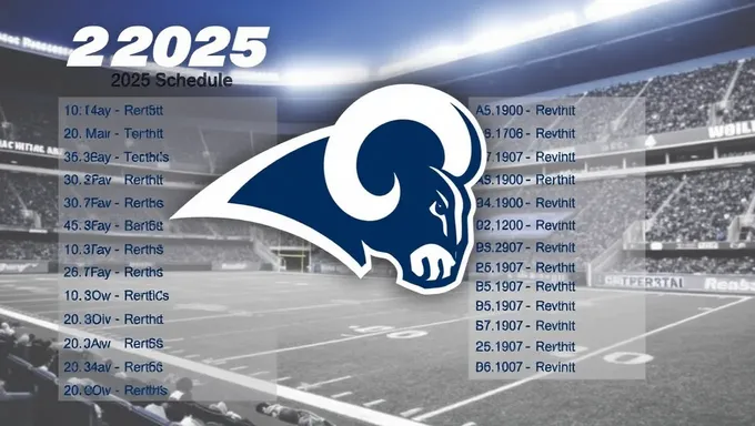 Rams 2025 Schedule Released to Fan Excitement