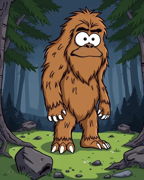 Rare Cartoon Bigfoot Pictures Surface Online