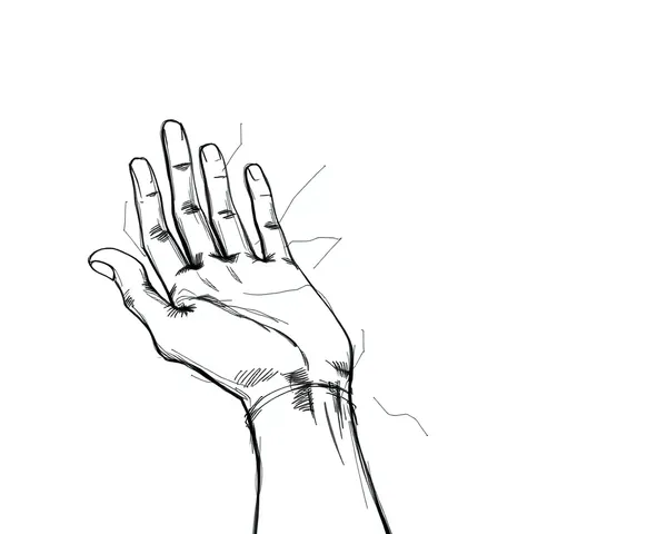 Reaching Out Hands in Sketch PNG