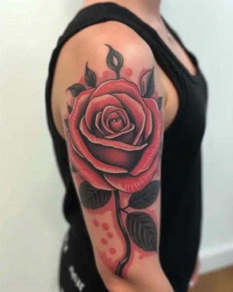 Realistic Rose Tattoo: A Beautiful and Realistic Body Art Design