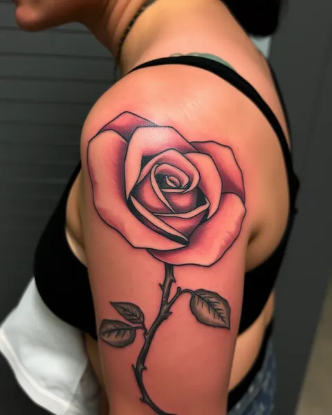 Realistic Rose Tattoo: A Symbol of Love and Devotion