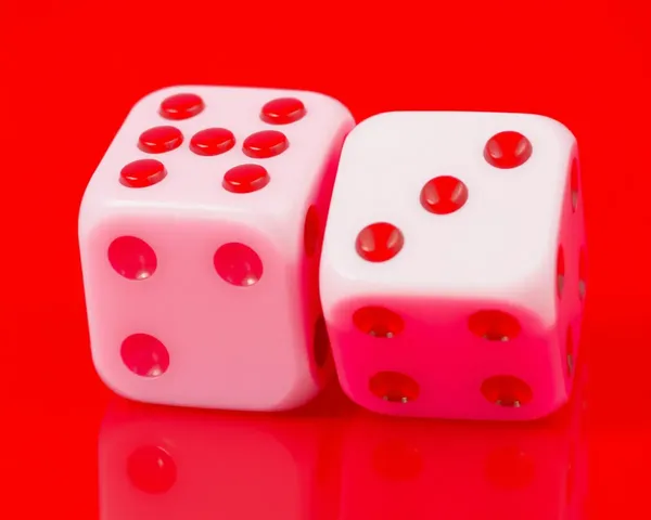 Red Dice PNG Background Image with Red Color Scheme