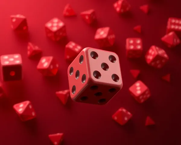 Red Dice PNG Image with Red Background Color