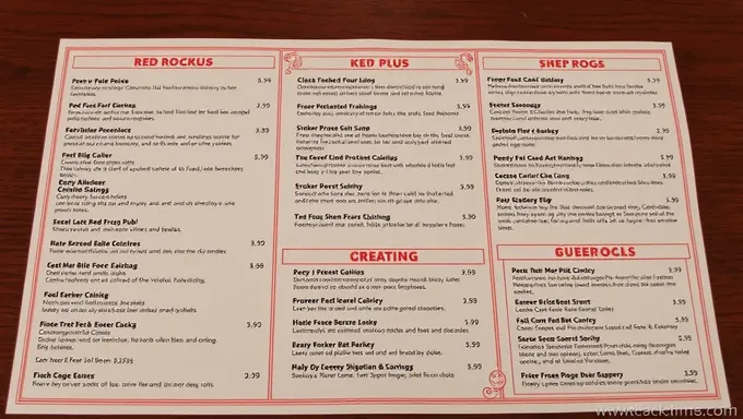 Red Frog Pub Menu 2025 Now Available Online