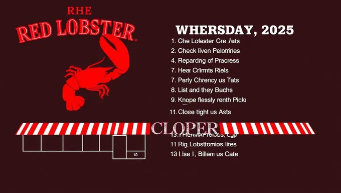 Red Lobster Closing List 2025: Identical Sentences Repeated Nine Times