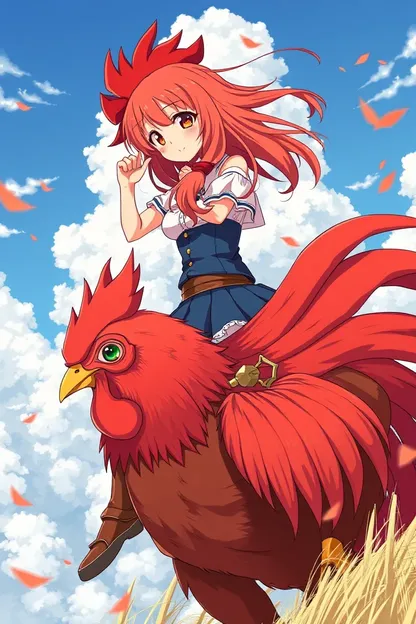 Redhead Anime Girl on Cock Riding Act