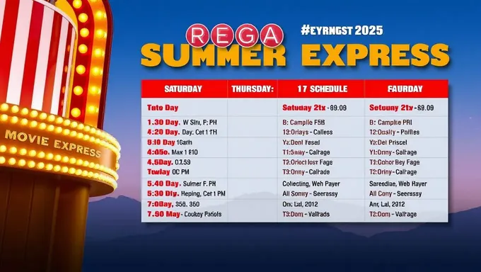 Regal's Summer Movie Express 2025 Schedule and Times