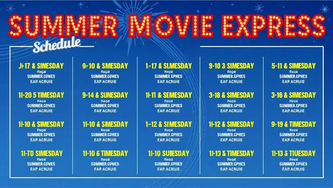 Regal Summer Movie Express 2025 Schedule Announced