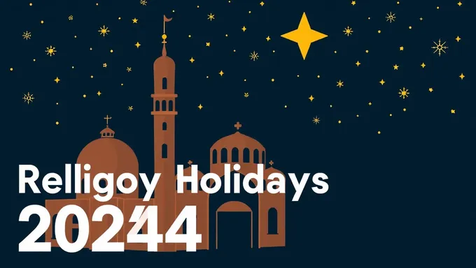 Religious Holidays Calendar for 2024-2025