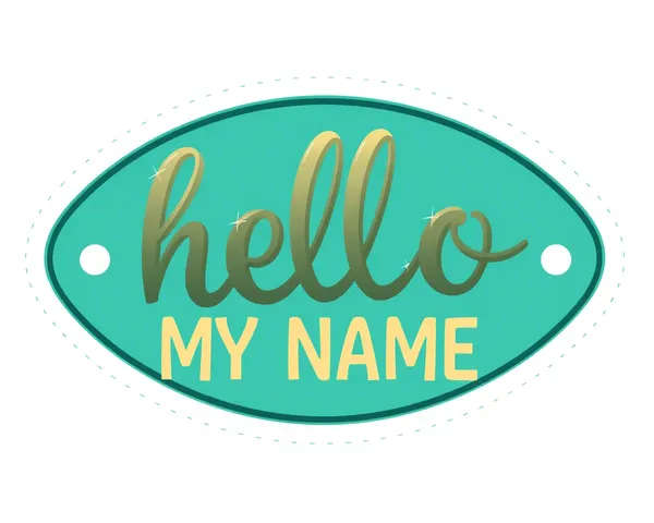 Repeating Hello My Name is Badge