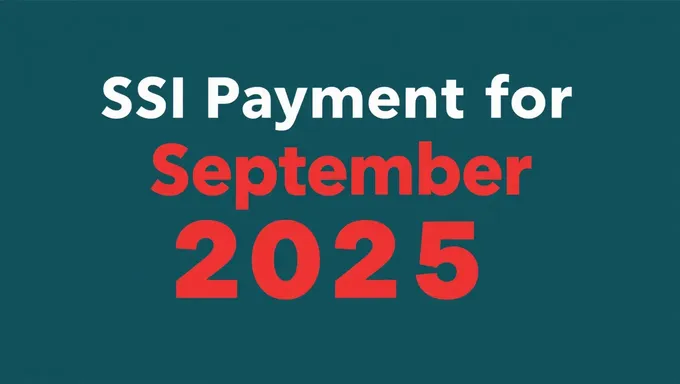 Repeating SSI Payment for September 2025