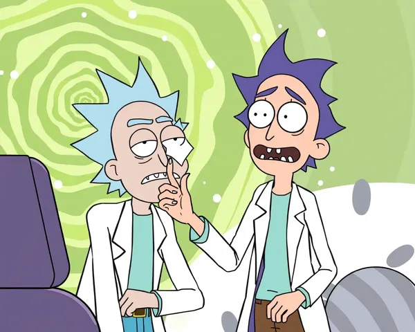 Ricky and Morty Calicatura PNG File Opened