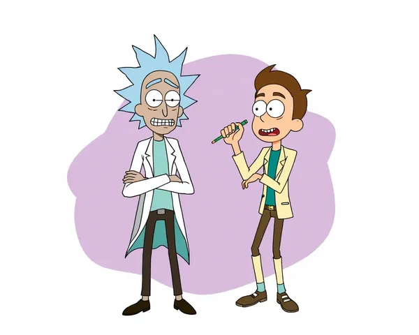 Ricky and Morty Calicatura PNG Format Detected